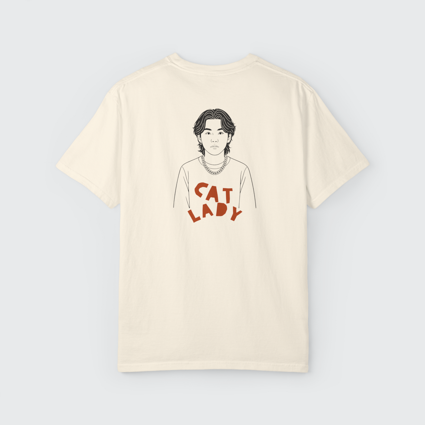 Cat Lady Suga Bias Relaxed Tee, Front/Back Design