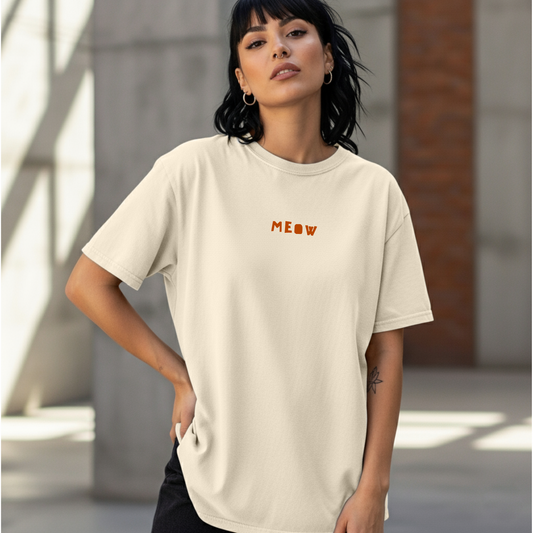 Cat Lady Suga Bias Relaxed Tee, Front/Back Design