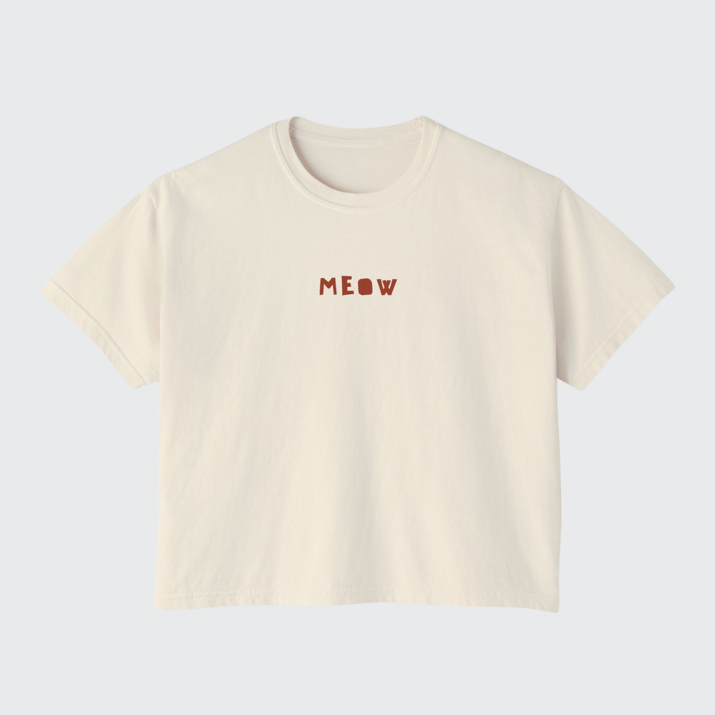 Cat Lady Suga Bias Boxy Crop Tee, Front/Back Design