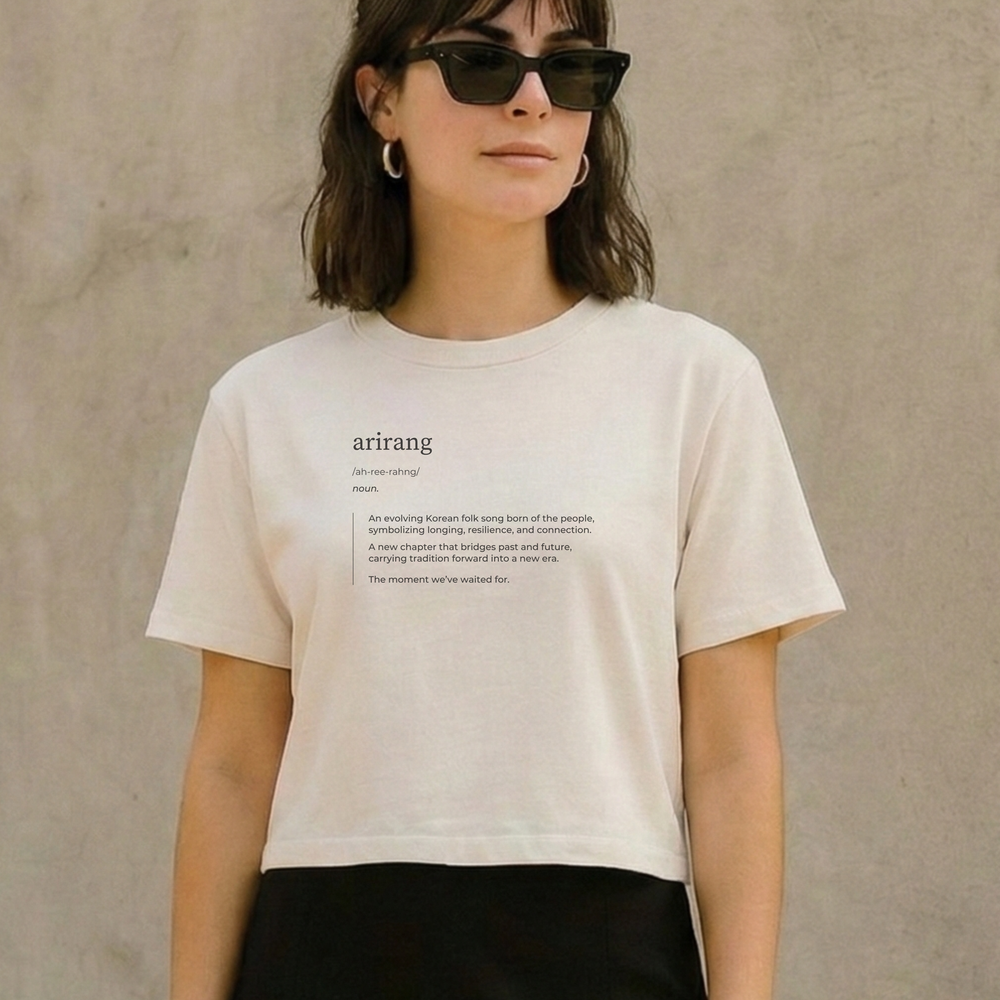 Arirang Boxy Crop Tee