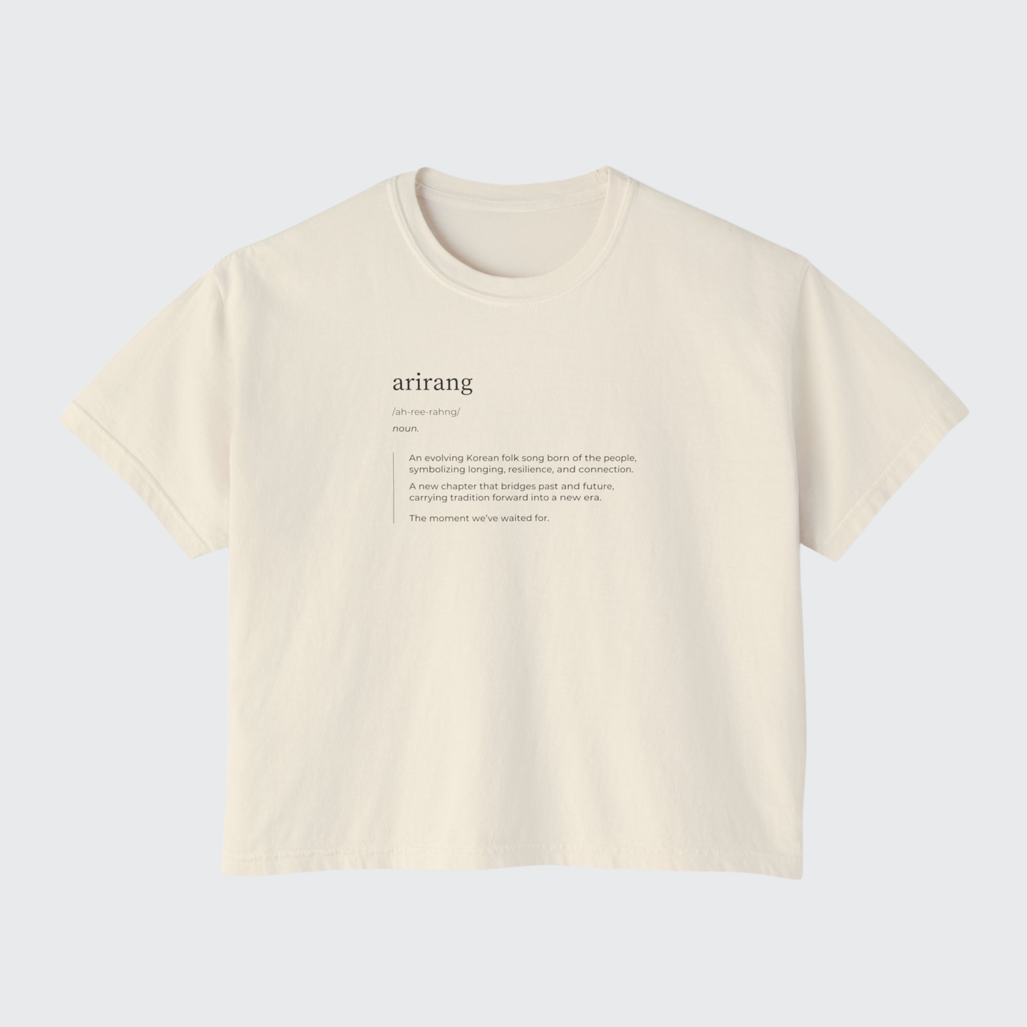 Arirang Boxy Crop Tee