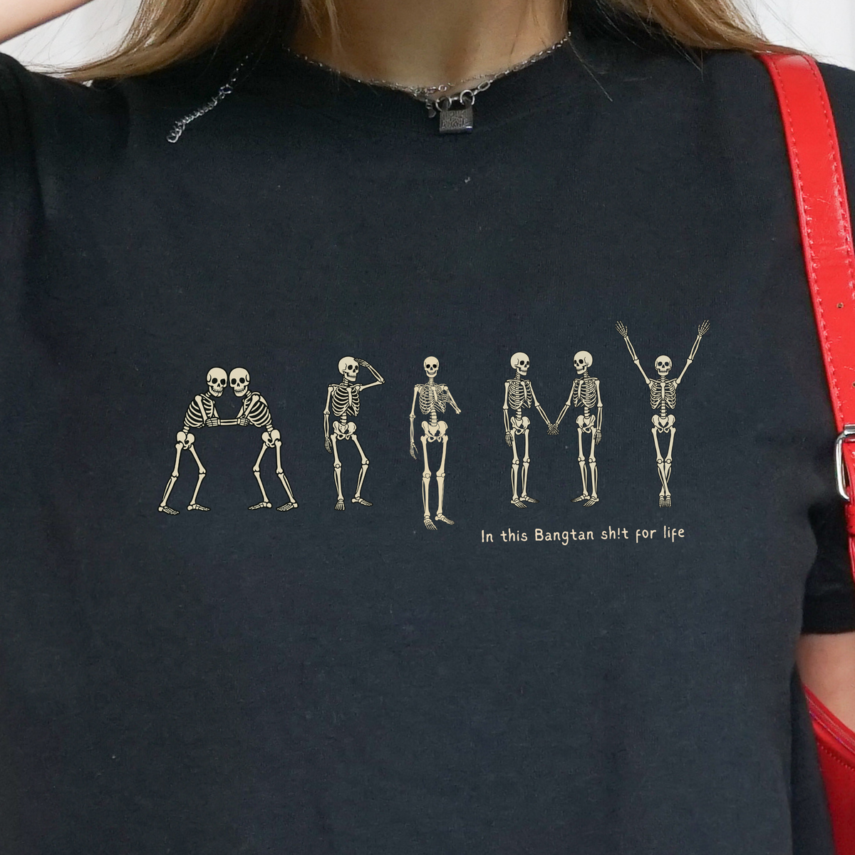 BTS ARMY of the Dead Halloween Boxy Crop Tee