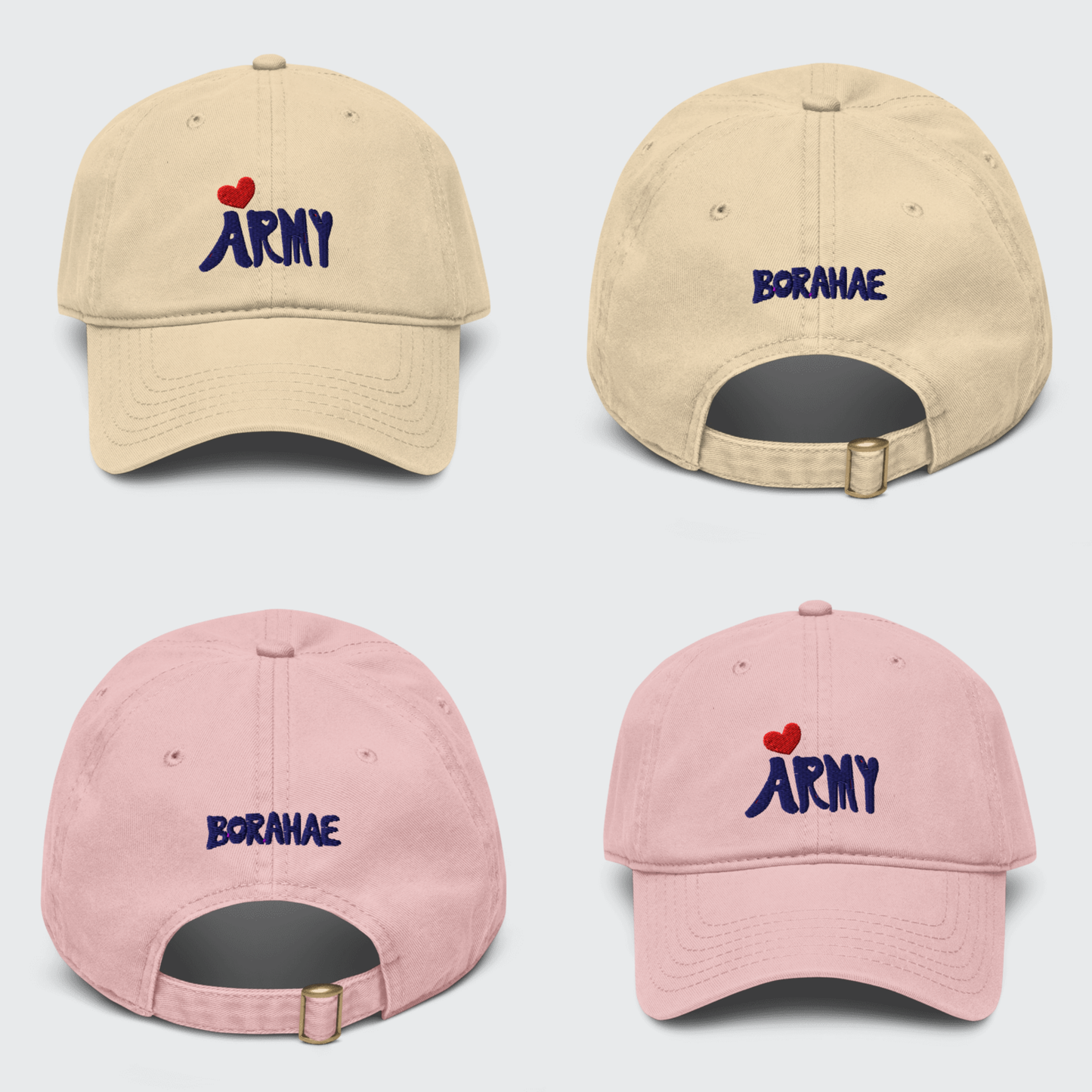 Borahae ARMY Heart Dad Hat