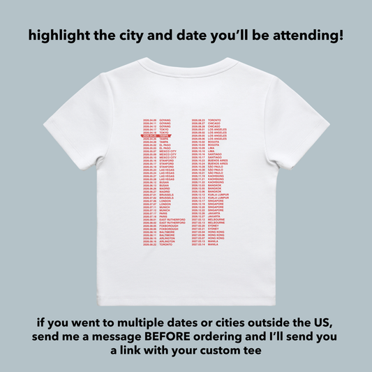 Arirang Tour Baby Tee - Custom Concert Date