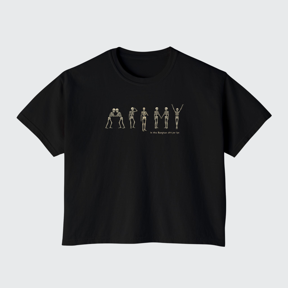 BTS ARMY of the Dead Halloween Boxy Crop Tee