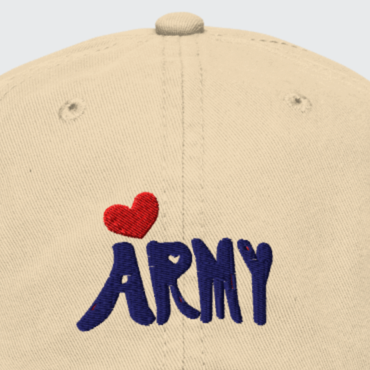 Borahae ARMY Heart Dad Hat