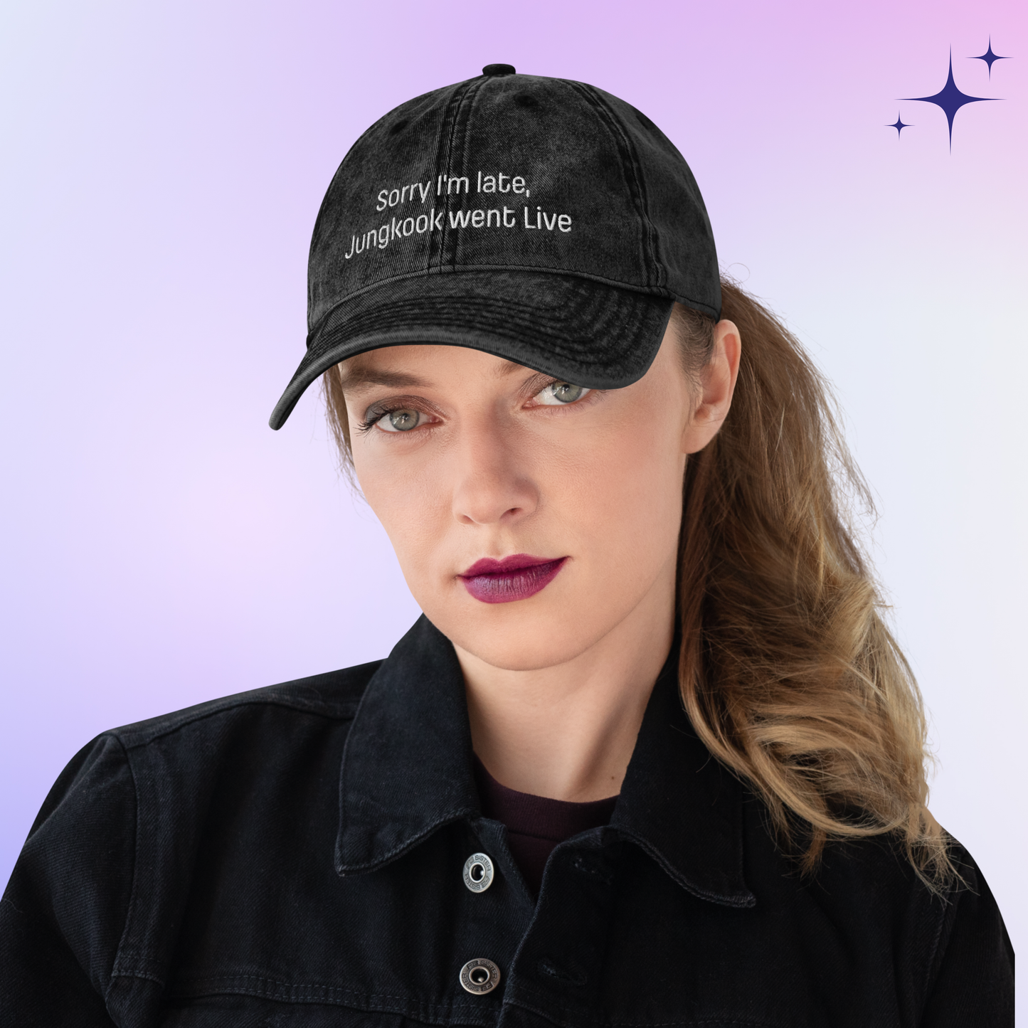 Sorry I’m Late Jungkook Went Live Vintage Dad Hat