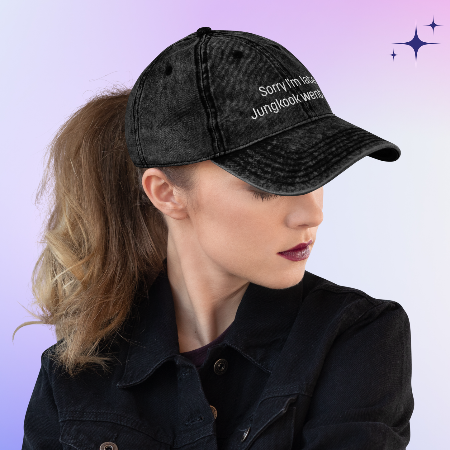 Sorry I’m Late Jungkook Went Live Vintage Dad Hat