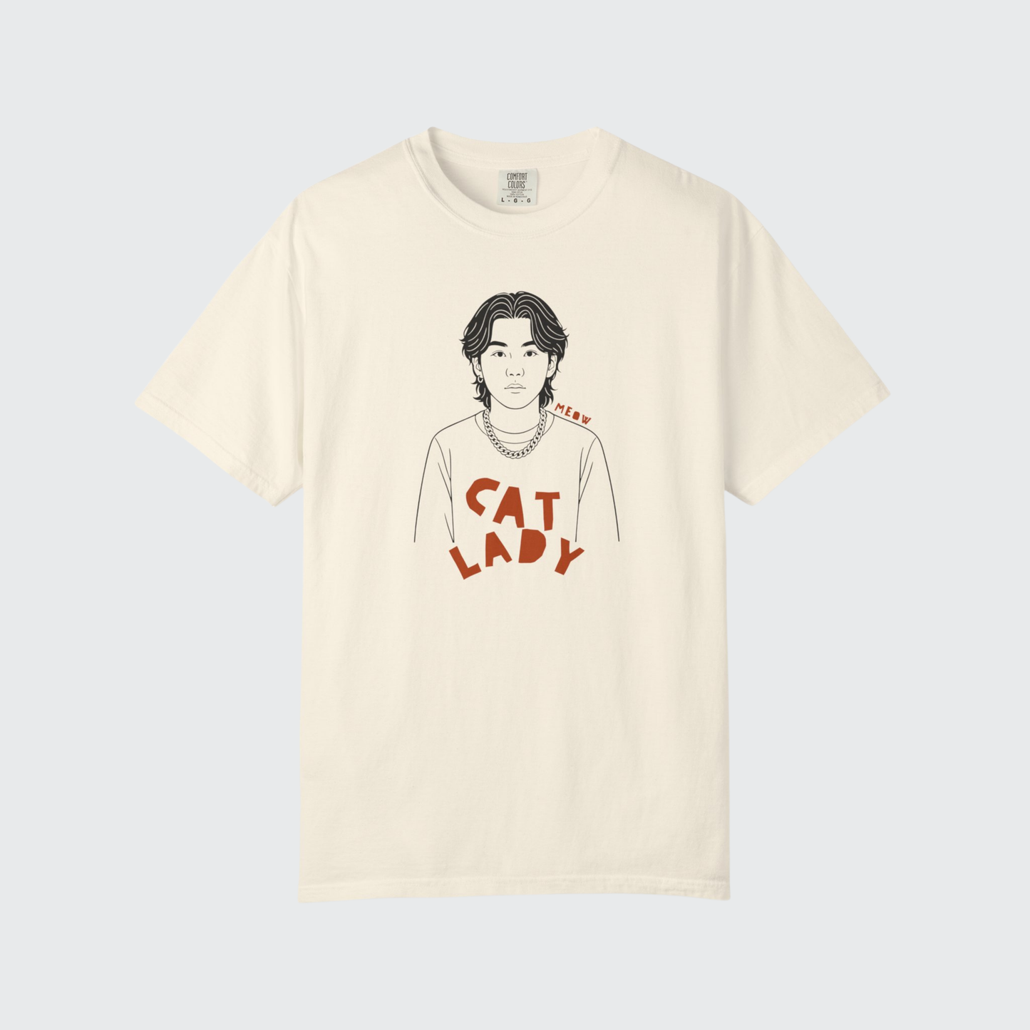 Cat Lady Suga Bias Relaxed Tee, Front Only Design