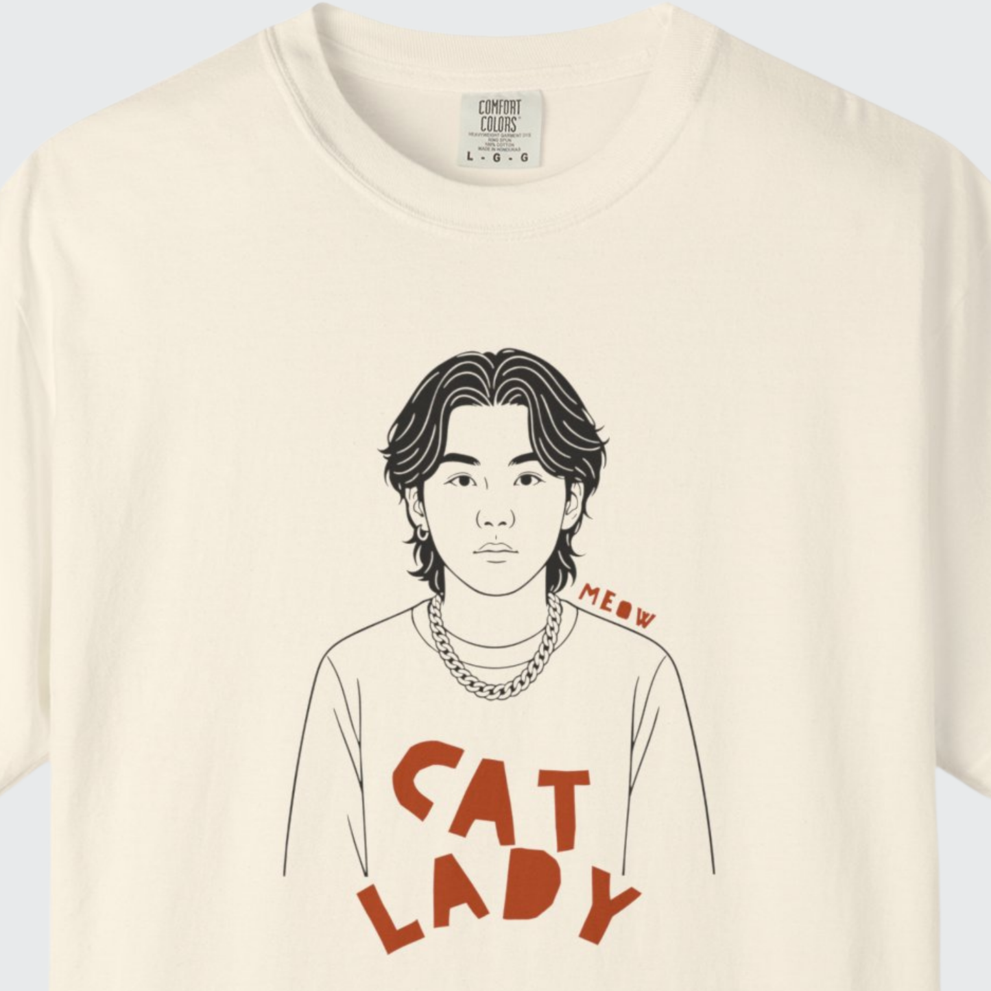 Cat Lady Suga Bias Relaxed Tee, Front Only Design