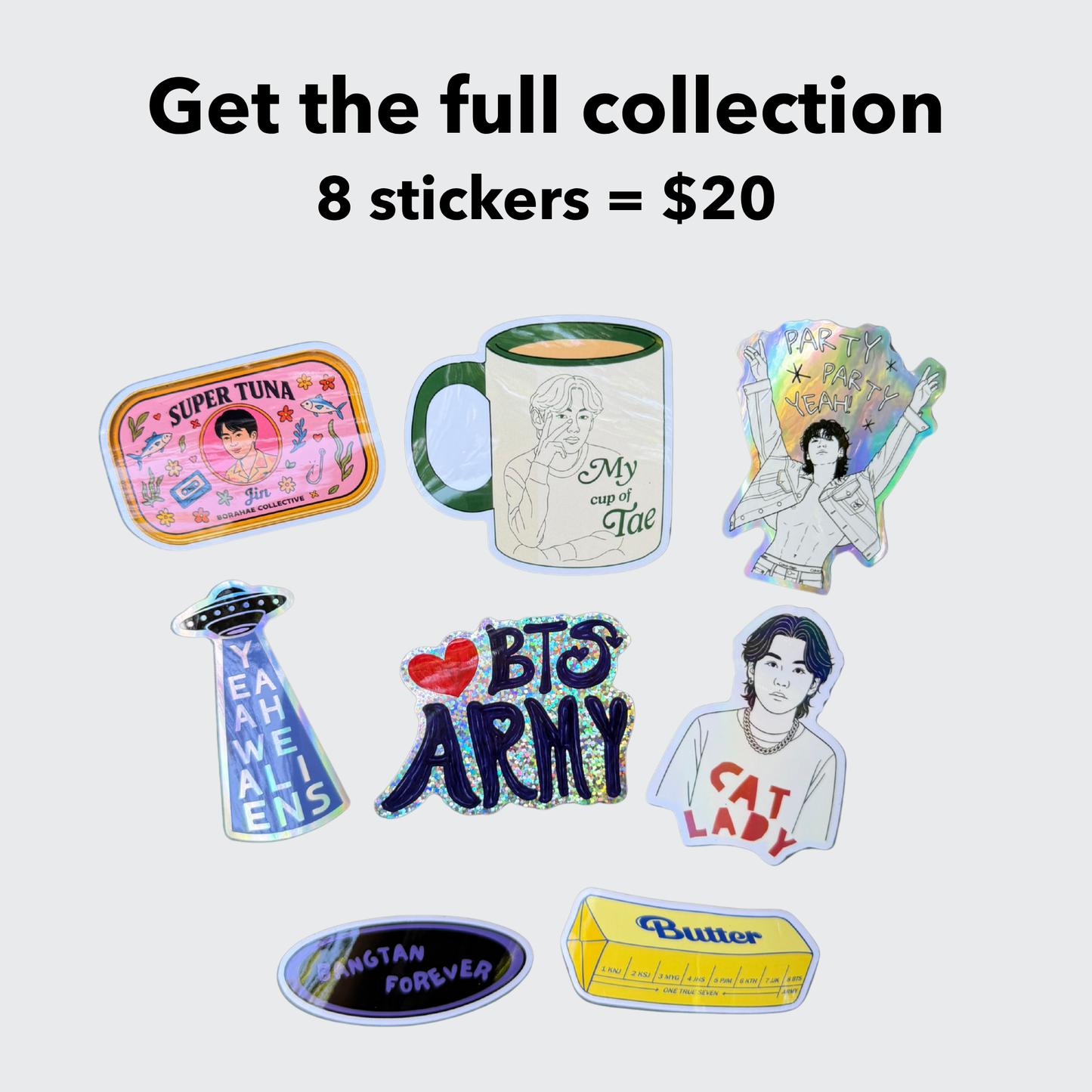 Bangtan Vinyl Stickers for ARMY