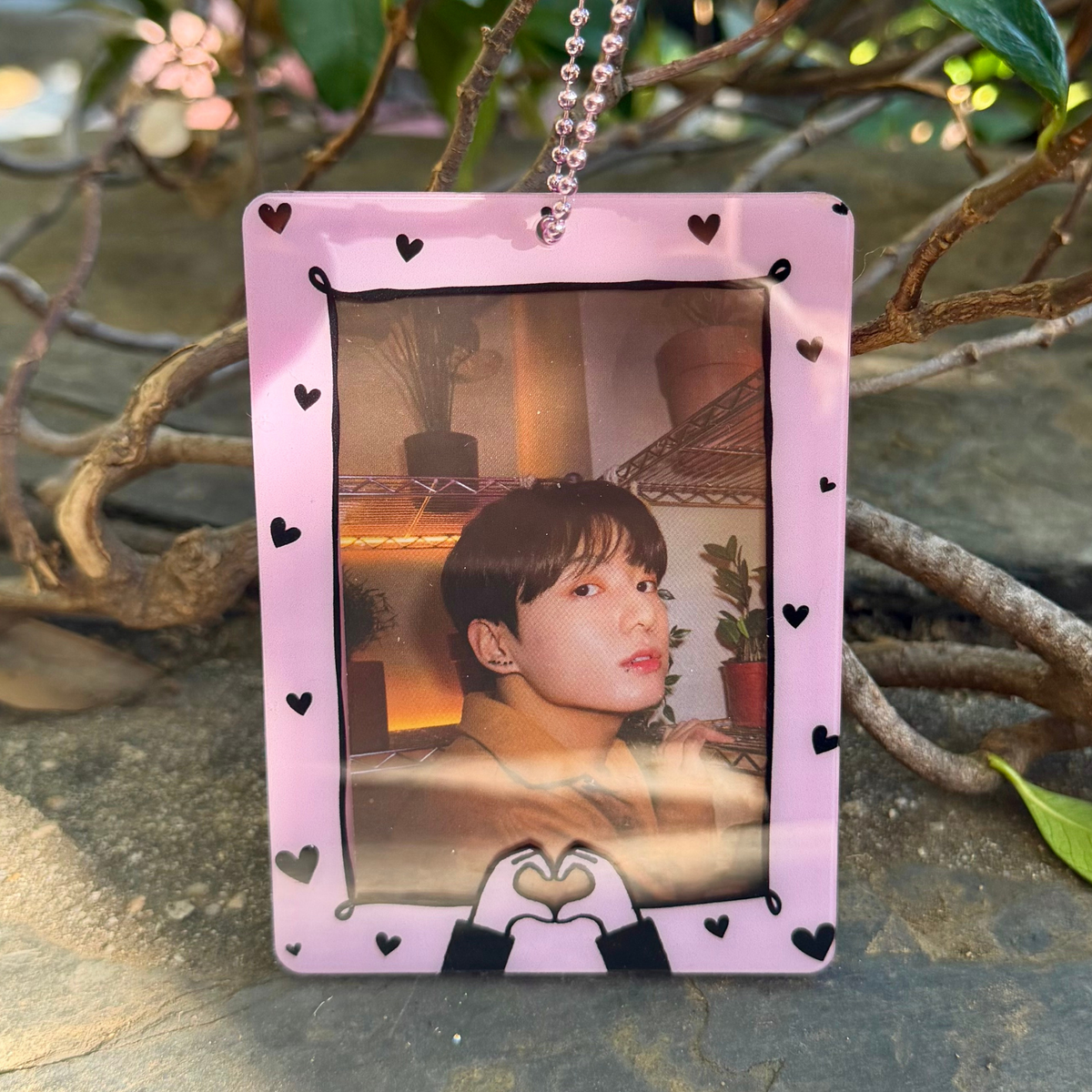 Hearts Acrylic KPop Photocard Holder