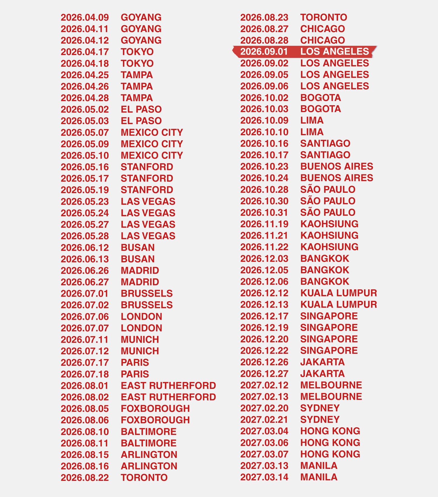 Arirang Tour Baby Ringer Tee - Custom Concert Date