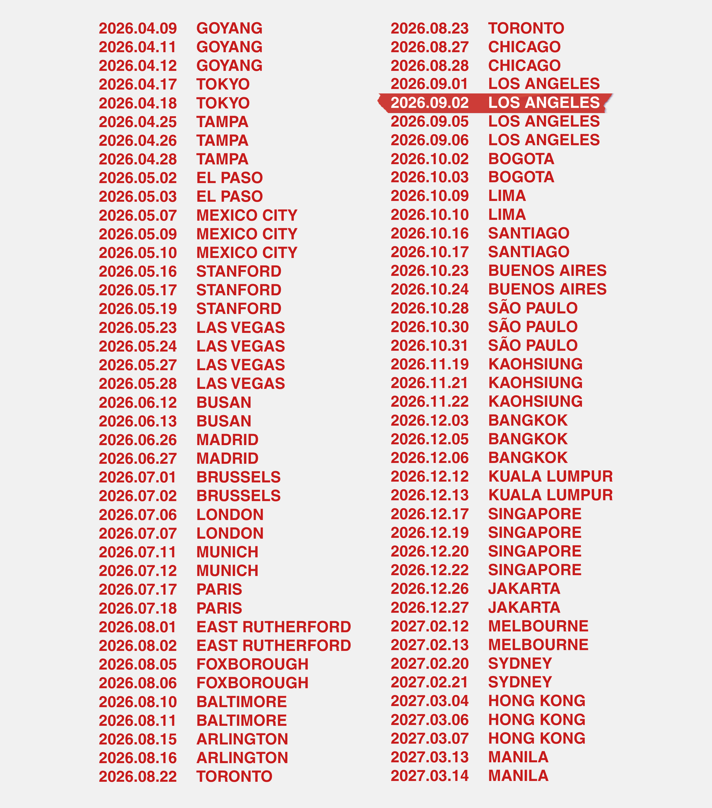 Arirang Tour Baby Ringer Tee - Custom Concert Date