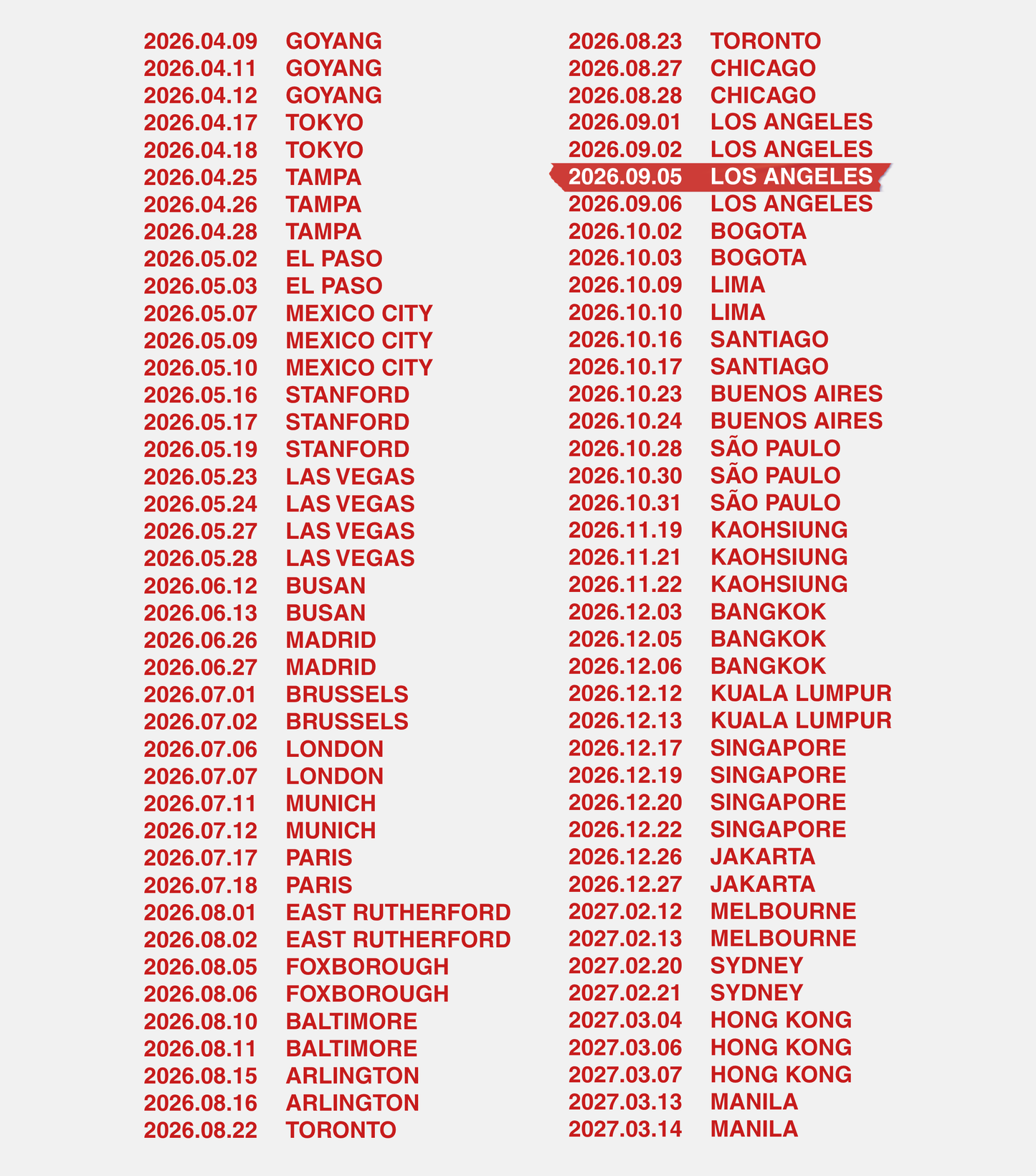 Arirang Tour Baby Ringer Tee - Custom Concert Date