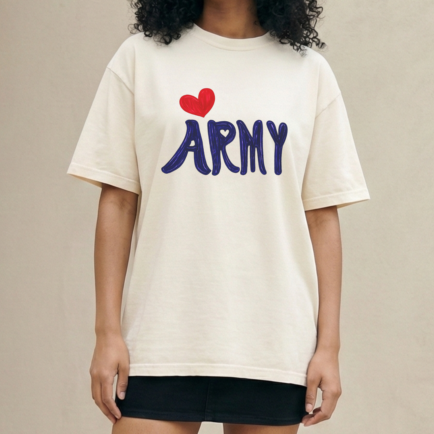 Borahae ARMY Heart Relaxed Tee