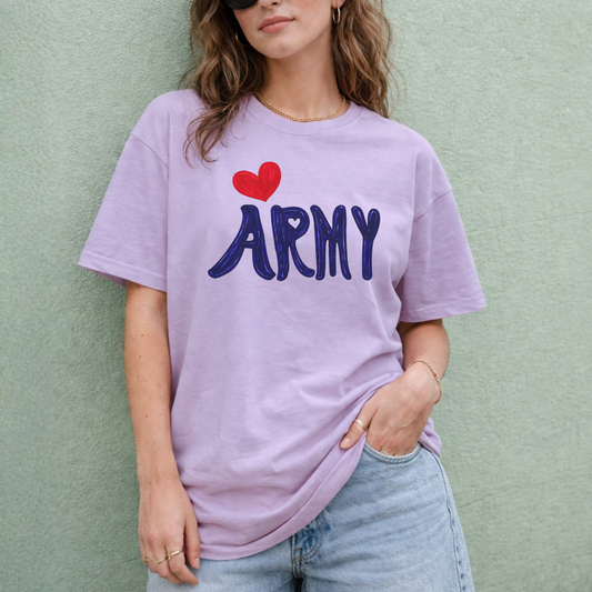 Borahae ARMY Heart Relaxed Tee